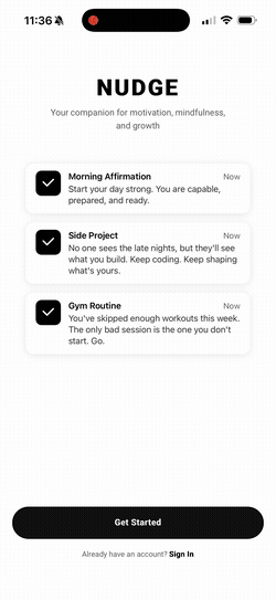 Nudge app demo
