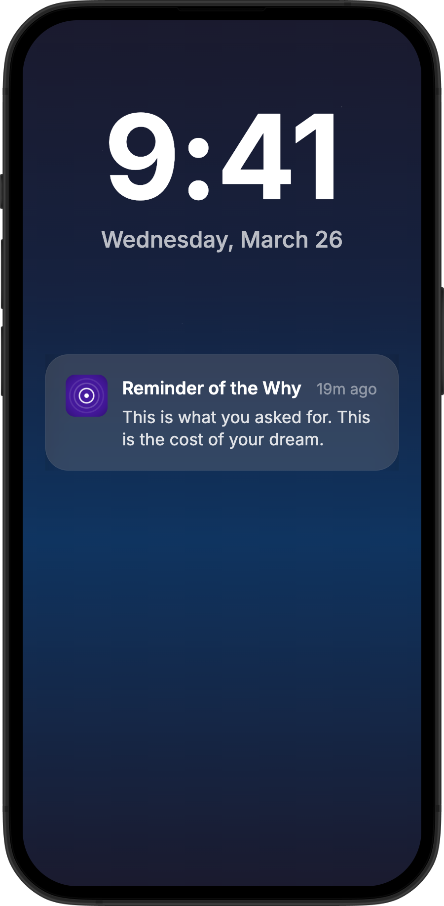 Nudge lock screen notification
